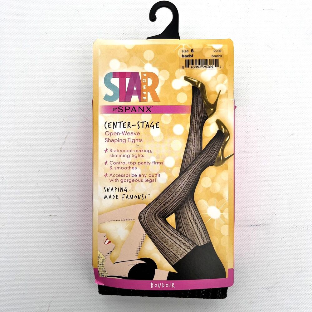 NEW Star Power by SPANX Boudoir Center Stage High-Waisted Shaping Tights‎ Small